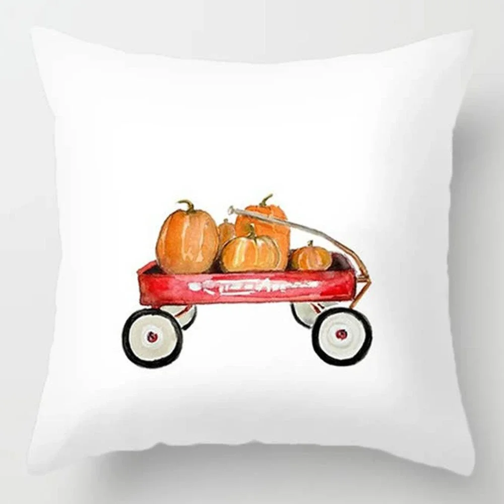 Red Wagon Full of Pumpkins‎ Pillowcase~~NWOT
